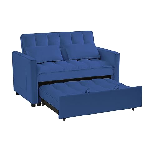 Off White 3 in 1 Sleeper Sofa Bed with Side Pockets X92672