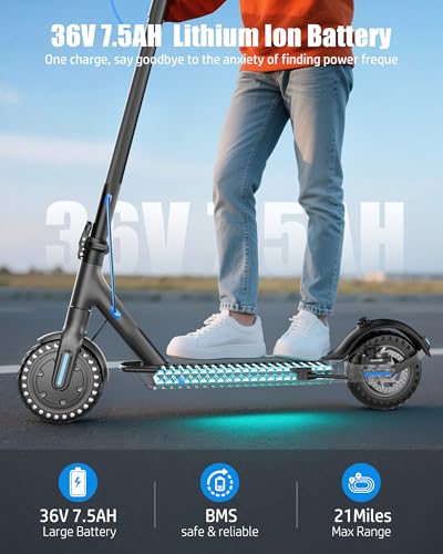 Peak 500W Motor 19MPH 21 Miles Range 8.5" Solid Tires Foldable Electric Scooter B9669