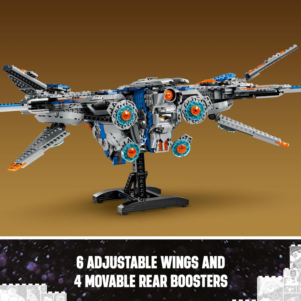 Buildable Starship Toy with 4 Super Hero Minifigures R680