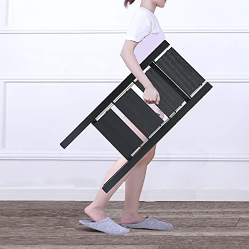 Black 4 Step Aluminium Folding Ladder J7535