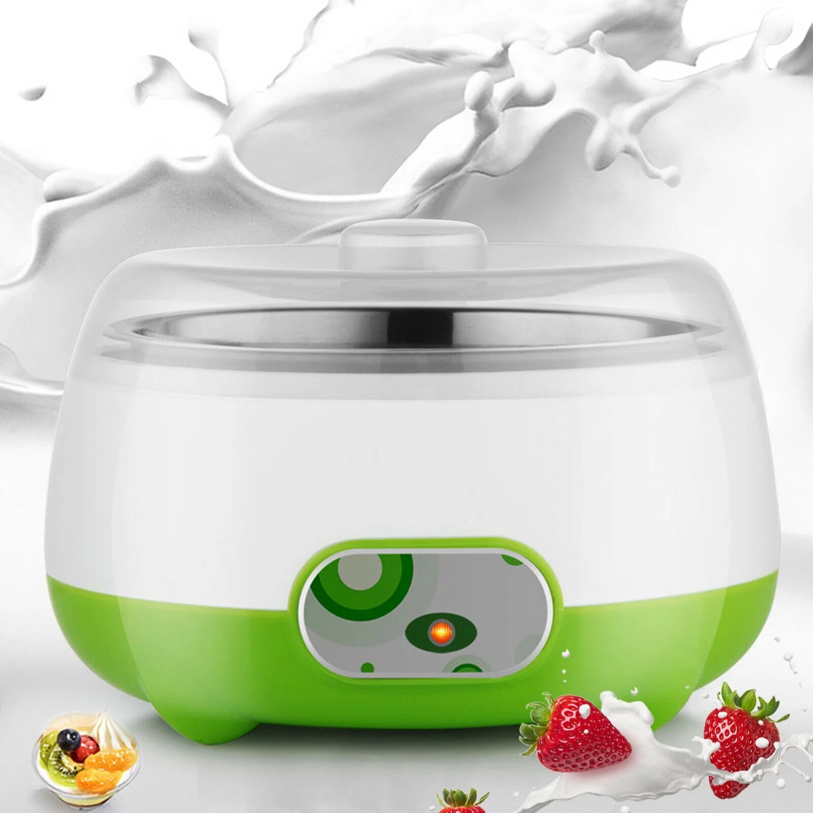 Green 1L Stainless Steel Yogurt Maker C176