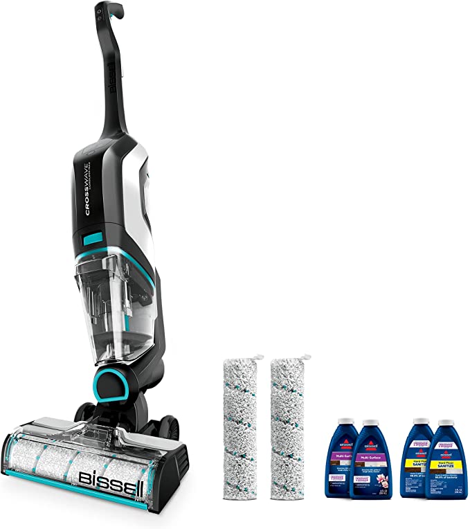 Cordless Wet-Dry Vacuum Cleaner and Mop for Hard Floors and Area Rugs, Black/Pearl White V93368