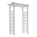 White 57 by 84 Inch PVC Garden Arbor X221693