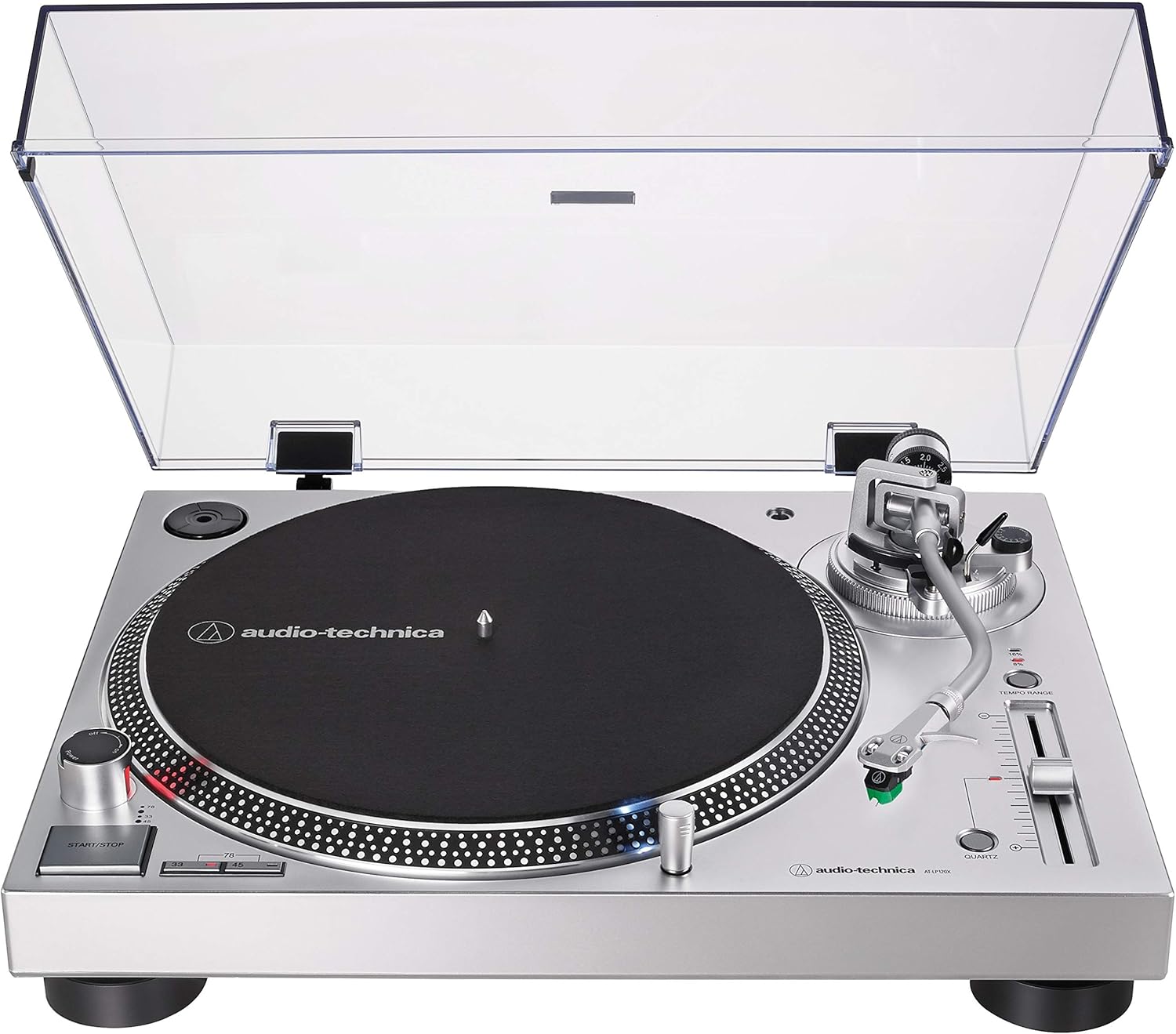 Direct-Drive Turntable, Fully Manual, 3 Speed, Black O540739