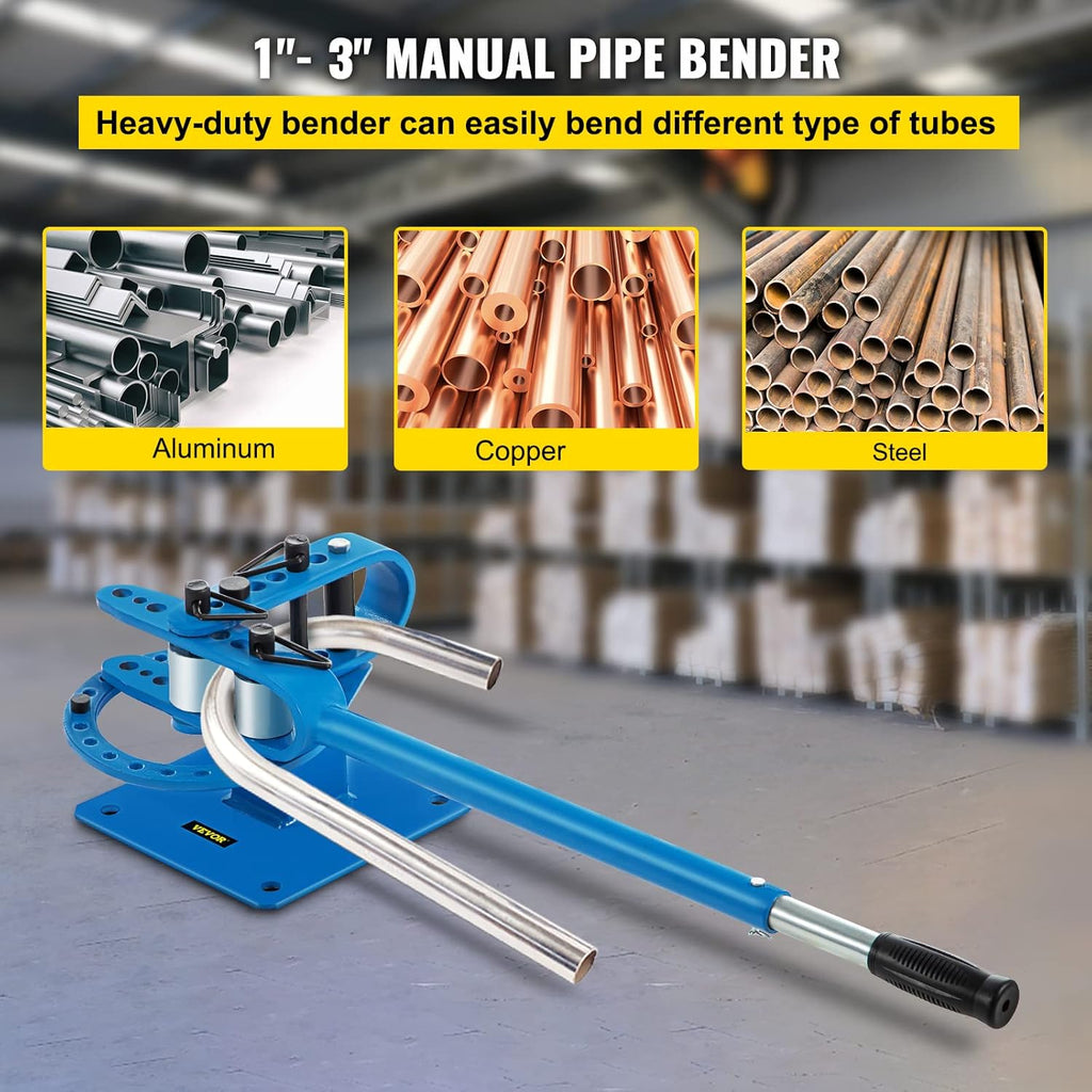 Manual Bench Top Compact Pipe Bender 7 Dies 1-3inch M198