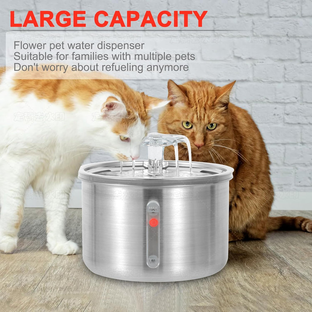 Stainless Steel Cat Water Fountain, 67oz/2L F205