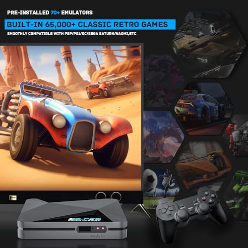 Retro Game Console with 65,000+ Classic Games, 4K HD Output D94602