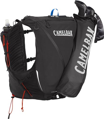 Black Large Racing Vest with Soft Flask Hydration B543