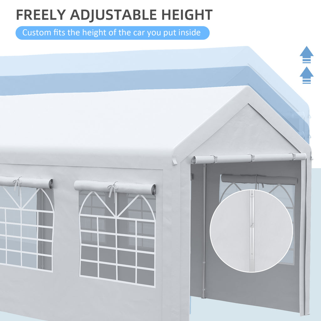 10' x 20' Height Adjustable Carport and Party Tent H151986