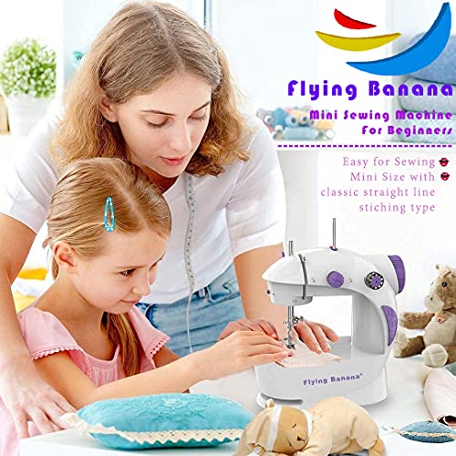 Mini Sewing Machine, Adjustable 2-Speed 2-Thread Portable Electric Sewing Machine with Foot Pedal T45431