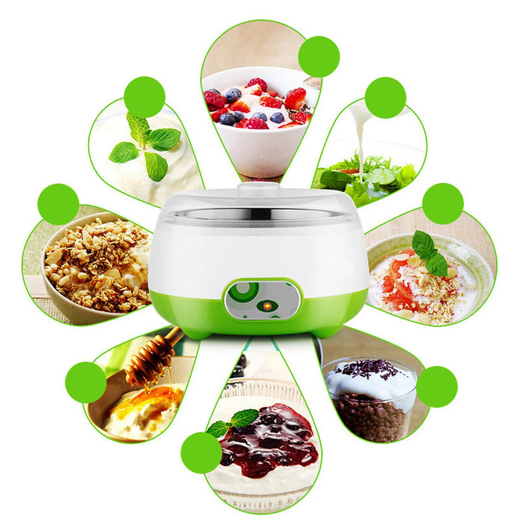 Green 1L Stainless Steel Yogurt Maker C176