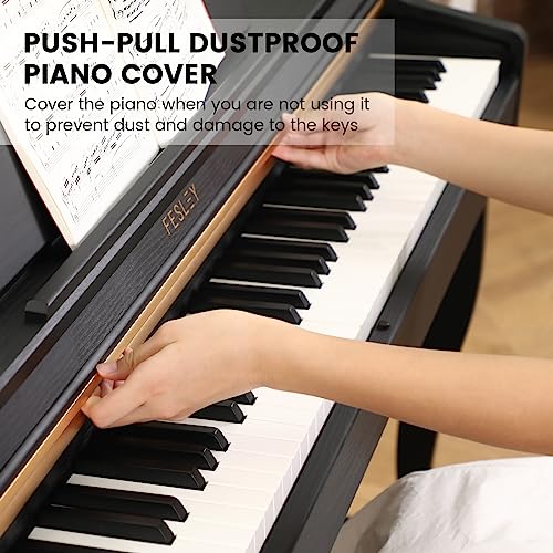 Black 88 Key Weighted Digital Piano with Hammer Action, Dual 25W Speakers, Triple Pedal S273850