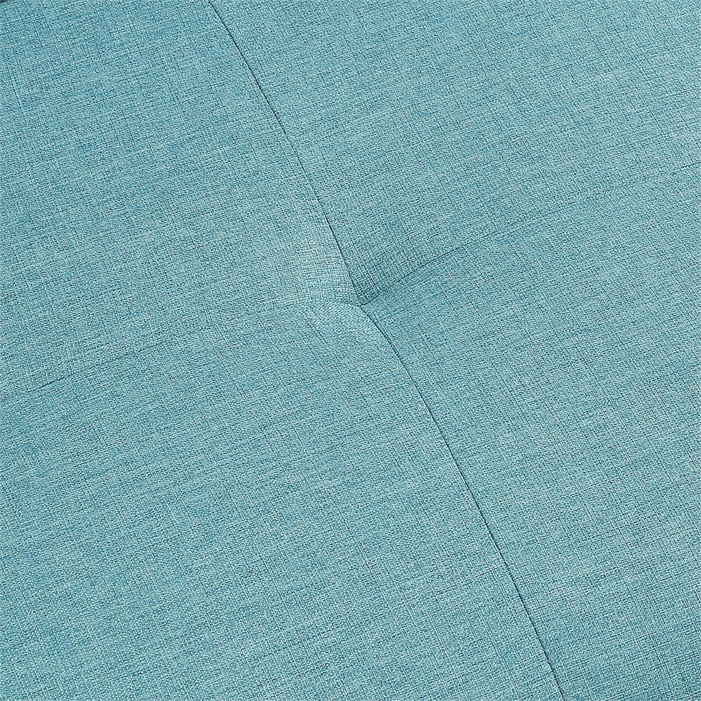 Sky Blue Fabric Upholstery Convertible Sofa Q5821