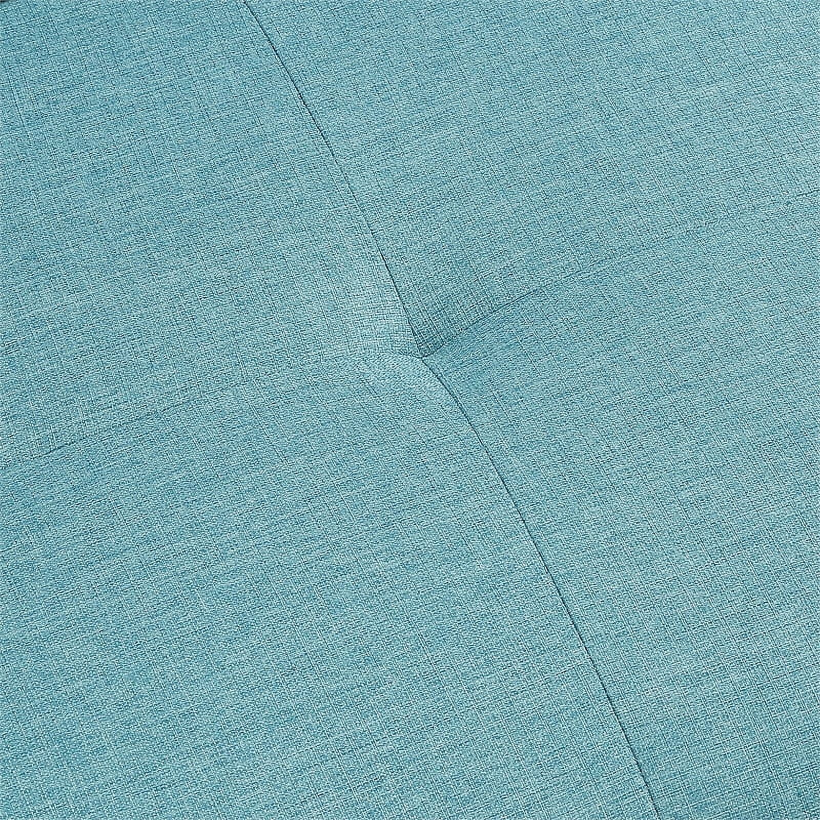 Sky Blue Fabric Upholstery Convertible Sofa Q5821