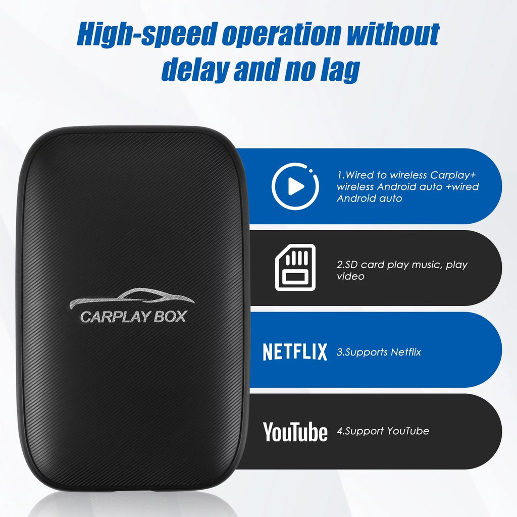 Wireless CarPlay Android Auto Multimedia Video Dongle F213