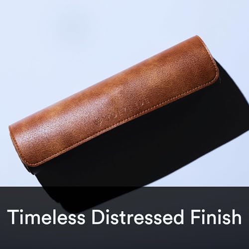 Distressed Faux Vegan Leather Desk Mat, Black/Grey, 12" x 36" F520