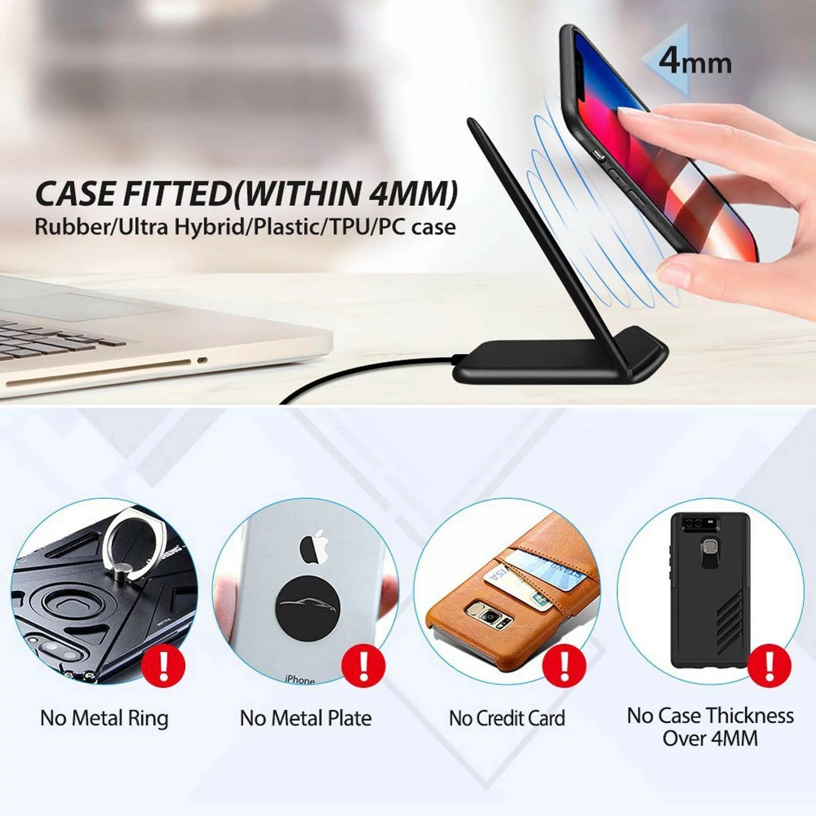 Wireless Charger Stand Charging Pad for Galaxy S24 T7761