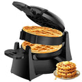 Black 1400W Double Belgian Waffle Iron Nonstick M102181