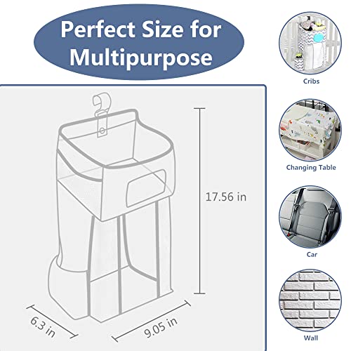 Gray Hanging Diaper Caddy Organizer V6560