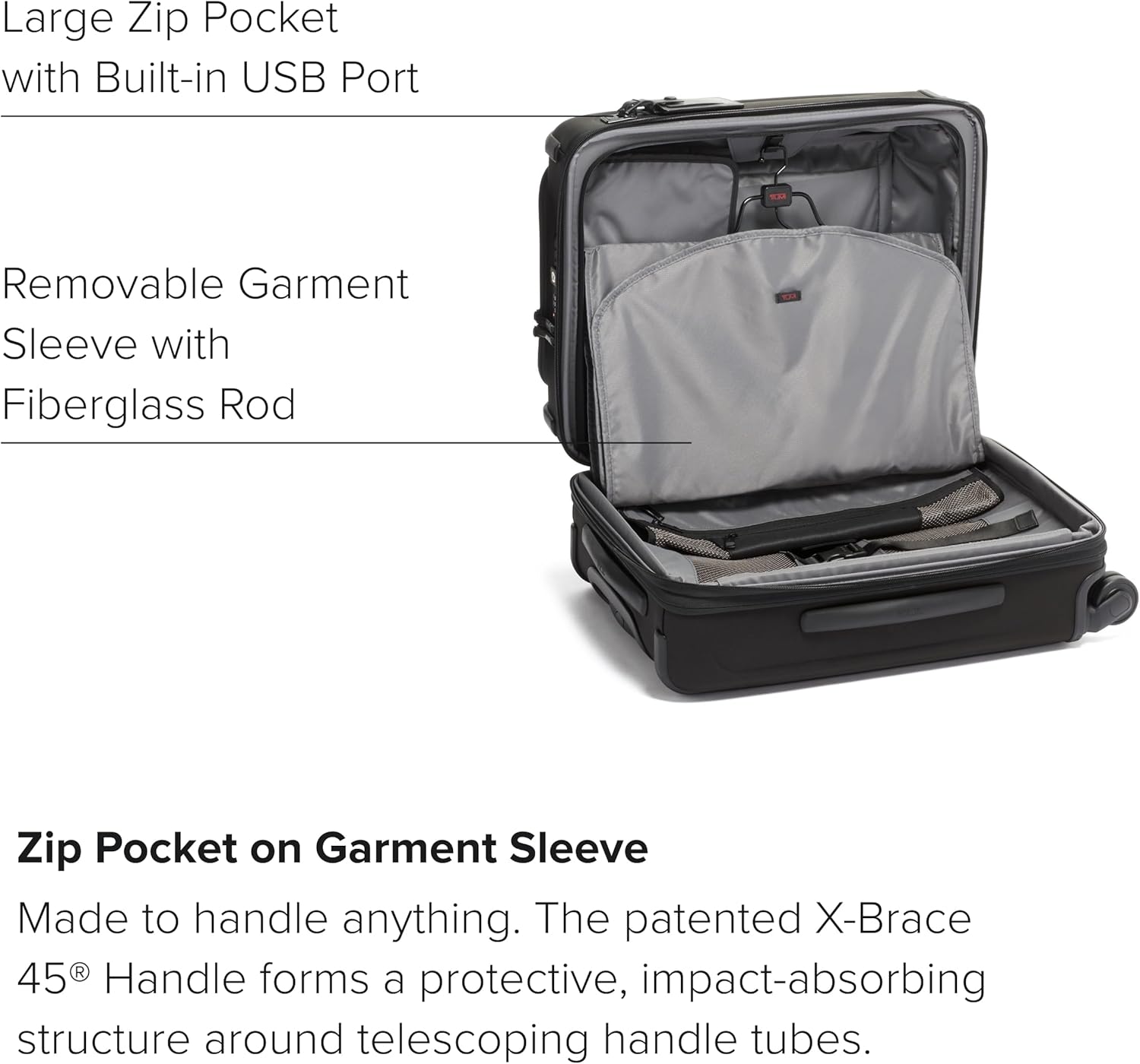 Black 4-Wheeled Carry-On Luggage I841