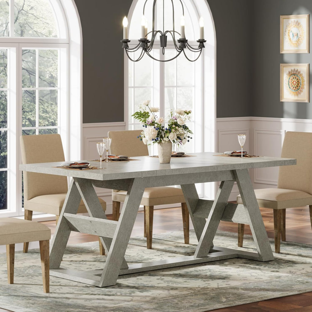 Gray Wood Dining Table R304