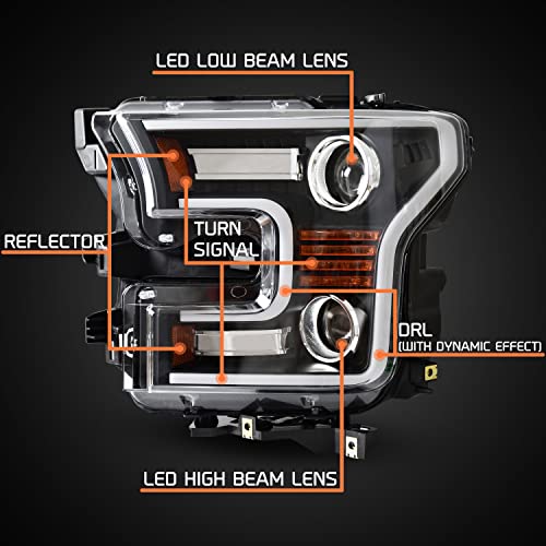 Full LED Headlights for F150 2015 2016 2017, 2PCS J891723