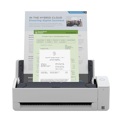 White Double-Sided Color Document Scanner with Auto Document Feeder M78528