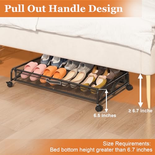 Under Bed Shoe Storage Organizer with Wheels C3212