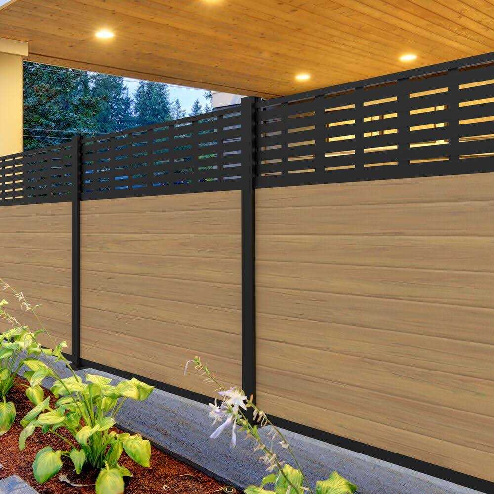 Matte Black Aluminum Privacy Fence Rail G31751