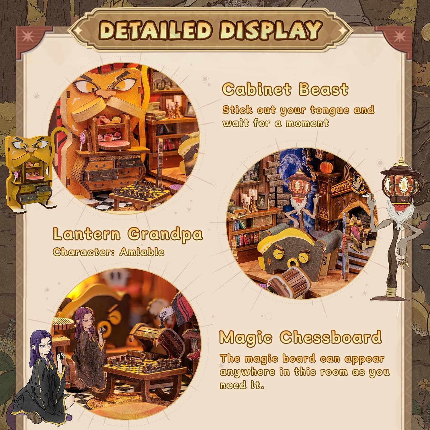 3D Wooden Book Nook Kit H386