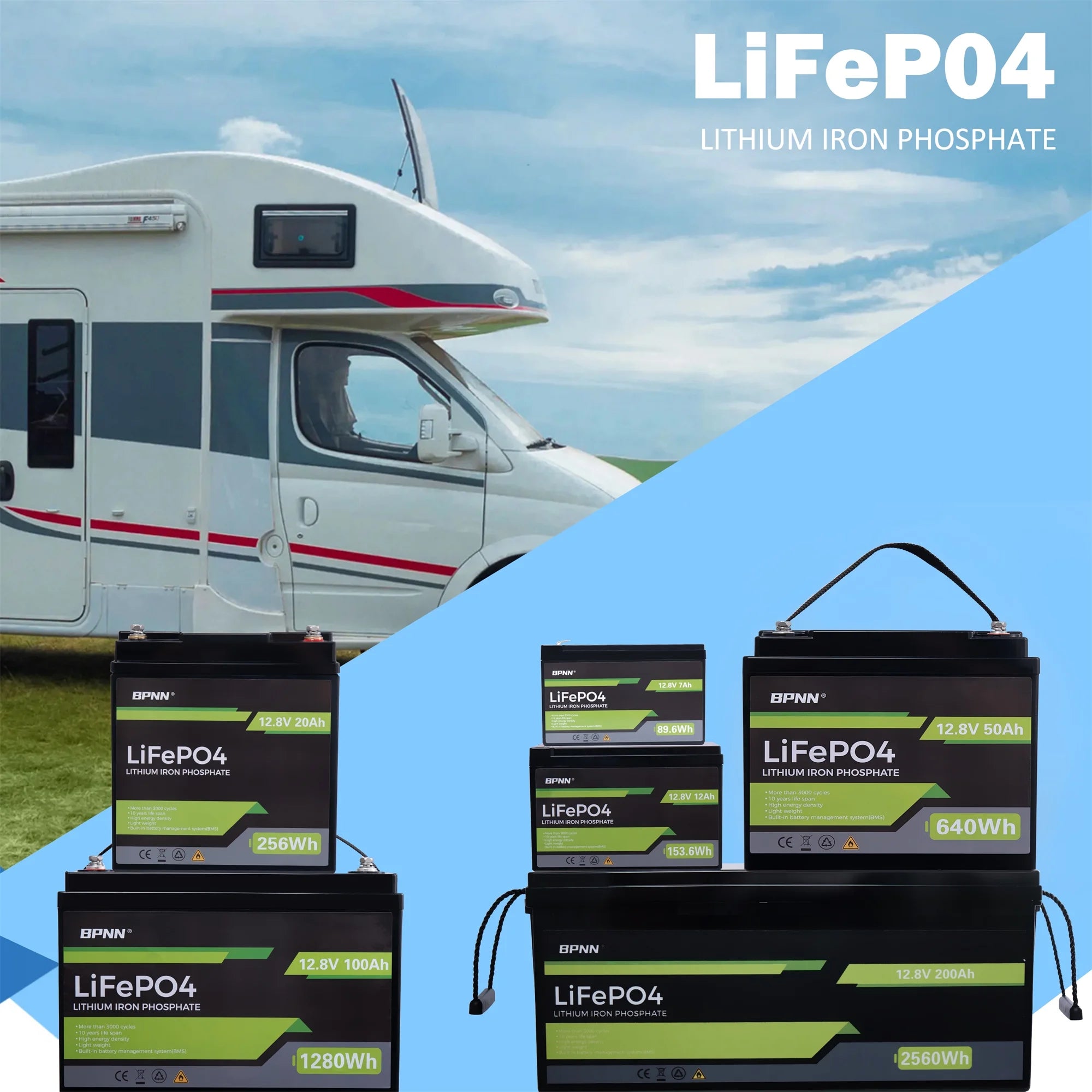 12V 100AH LiFePo4 Lithium Iron Battery A86147