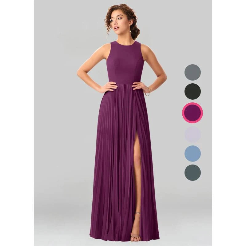 Floor-Length Chiffon Bridesmaid Dresses C332031