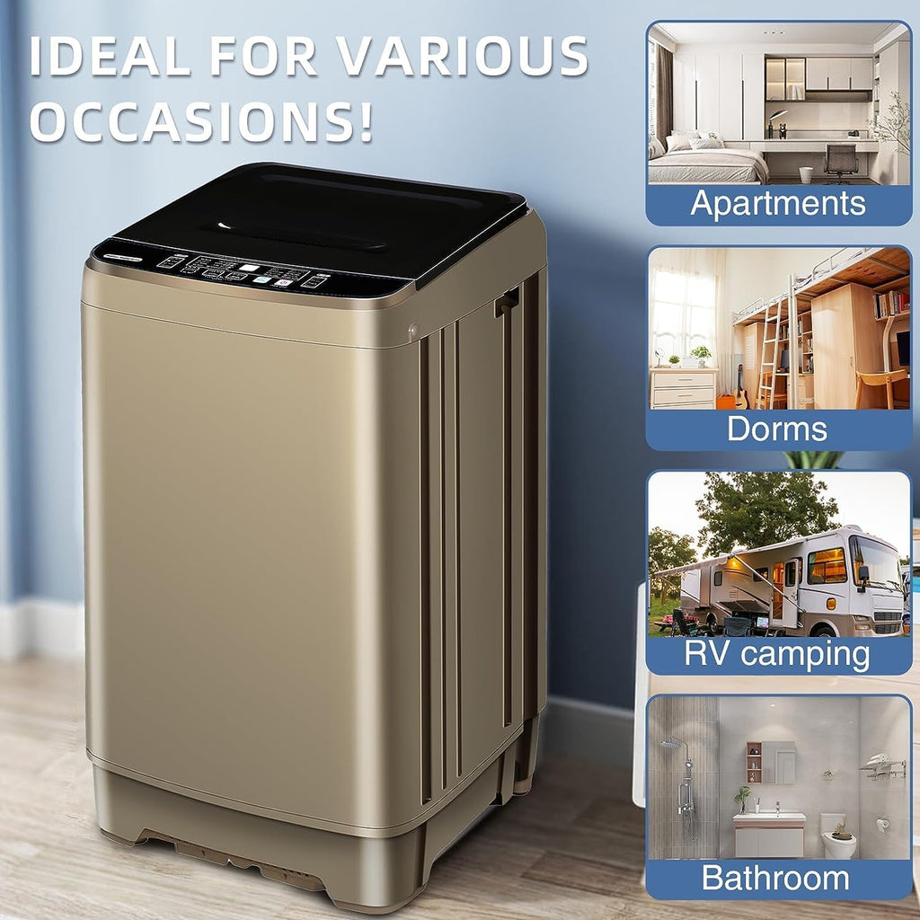 15.6Lbs Full Automatic Washing Machine with LED Display Y363
