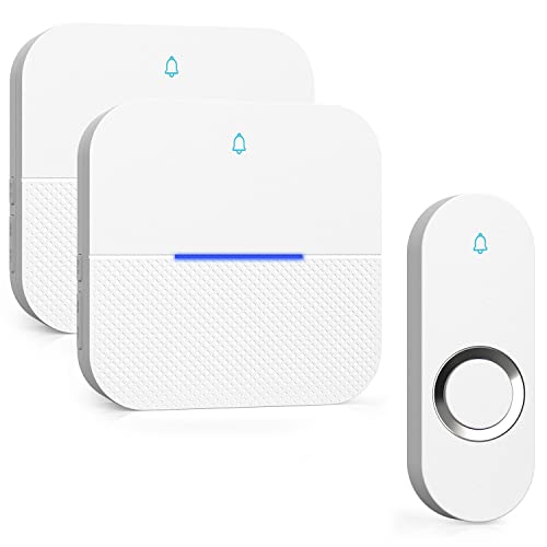 Wireless Doorbell with 2 Buttons & 2 Receivers F460249