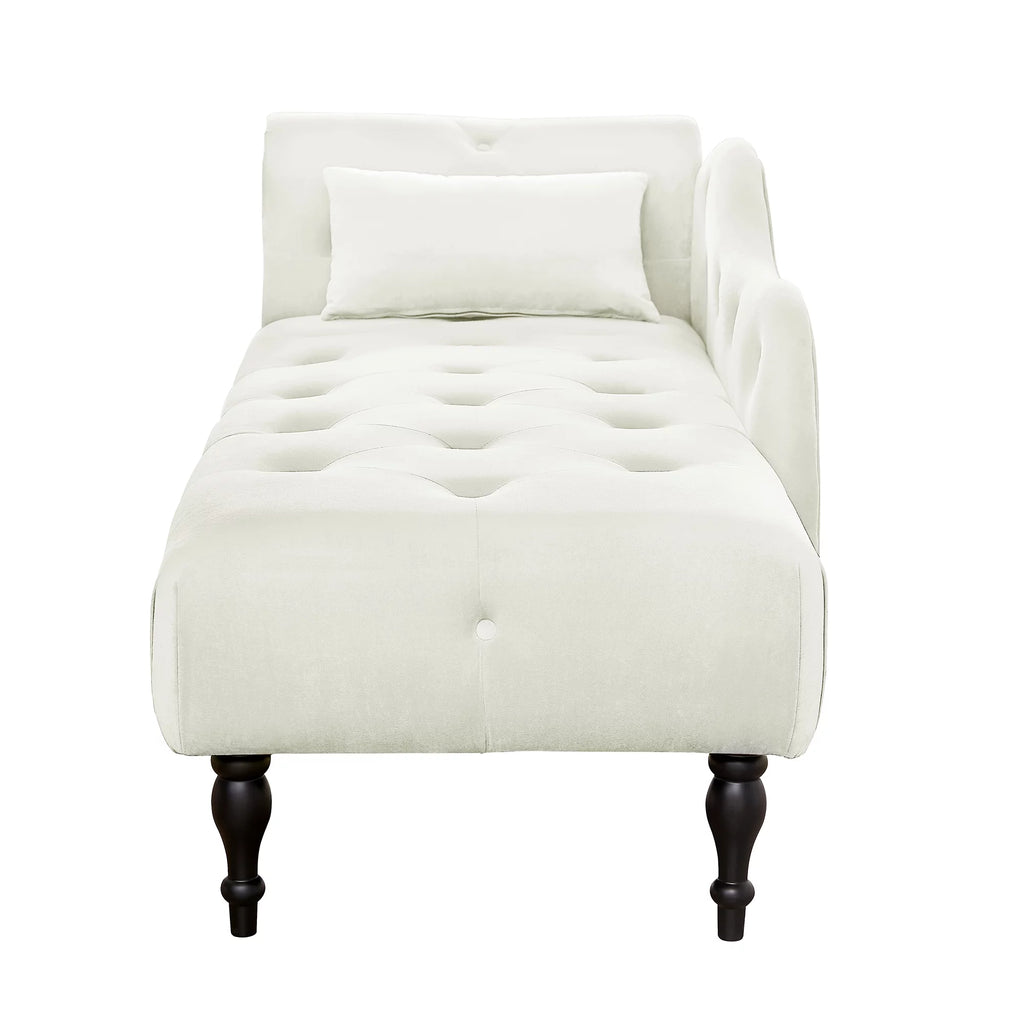 Velvet Chaise Lounge with Pillow U7453