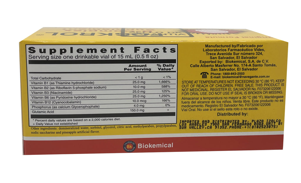 15 Ampoules 15ml Vitamins F142