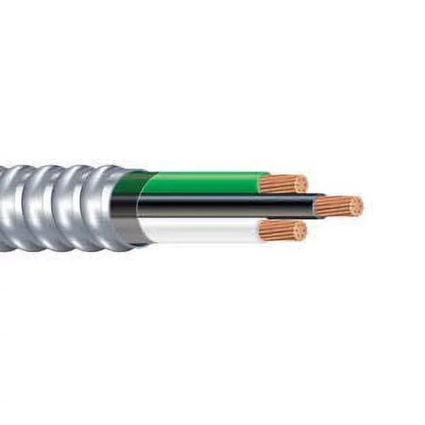 Metal Clad Cable with Ground, Aluminum, Stranded Copper Conductor (50ft Cut) U415917