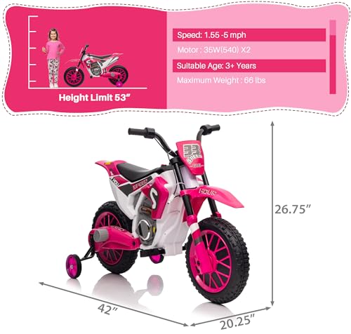 Blue 12V Electric Ride On Motorcycle for Kids T758907