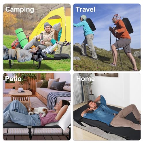 Ultralight Portable Folding Camping Cot, Black O9175