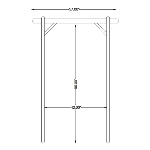 White 57 by 84 Inch PVC Garden Arbor X221693