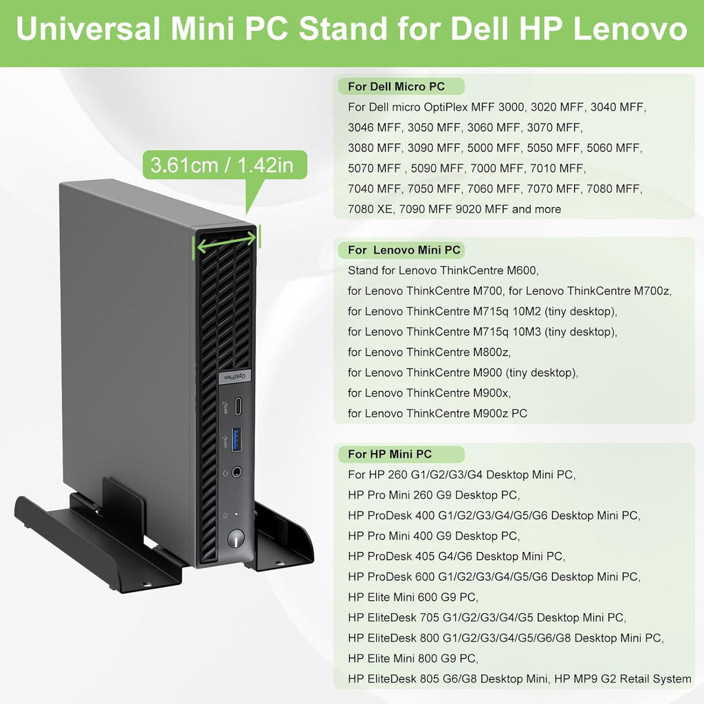 Adjustable Vertical Desk Stand for Mini PC T7914