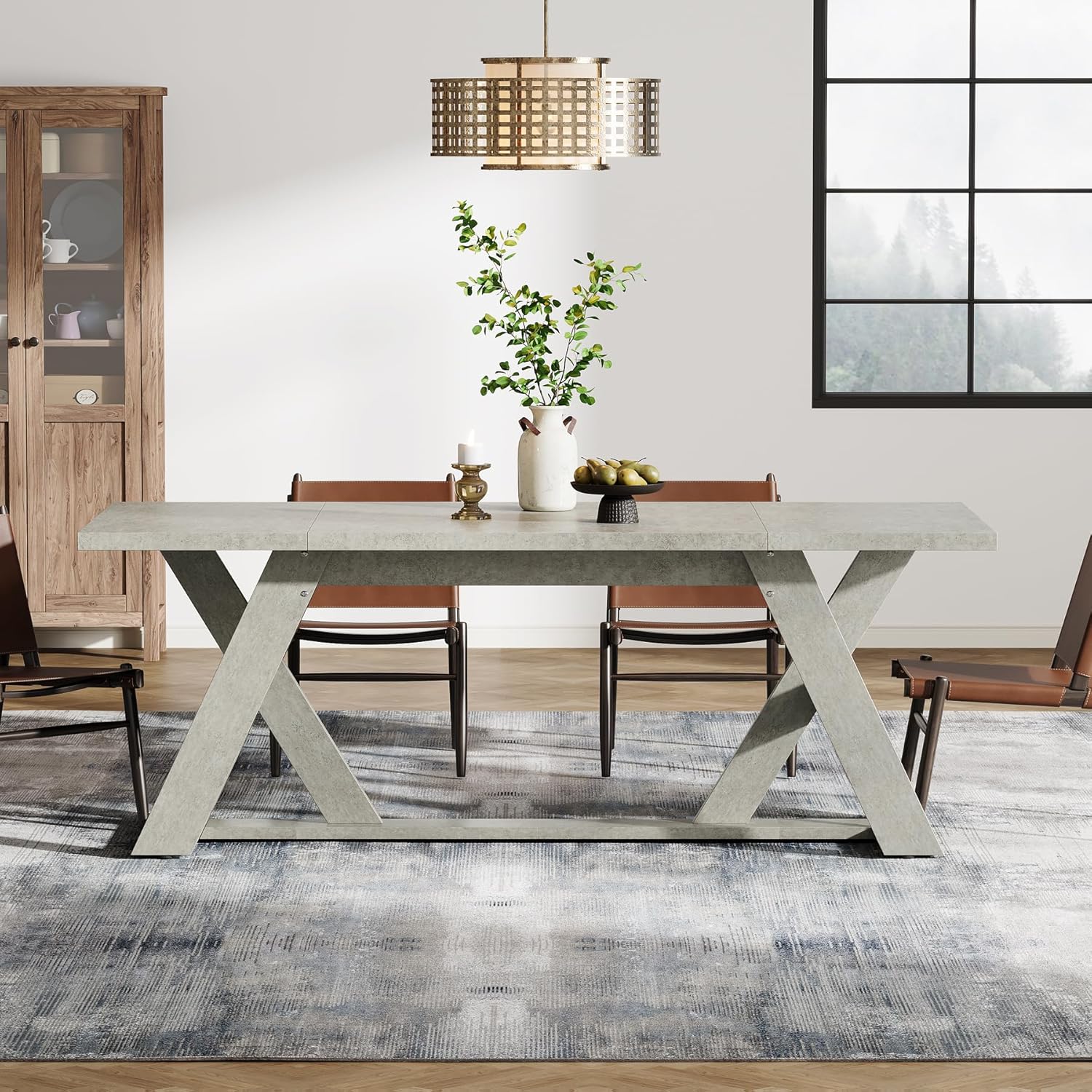 Gray Wood Dining Table R304