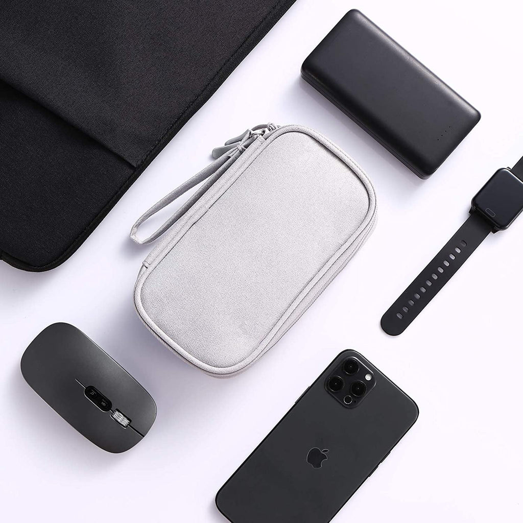 Medium Cable Charger Organizer Bag Light Grey B781690