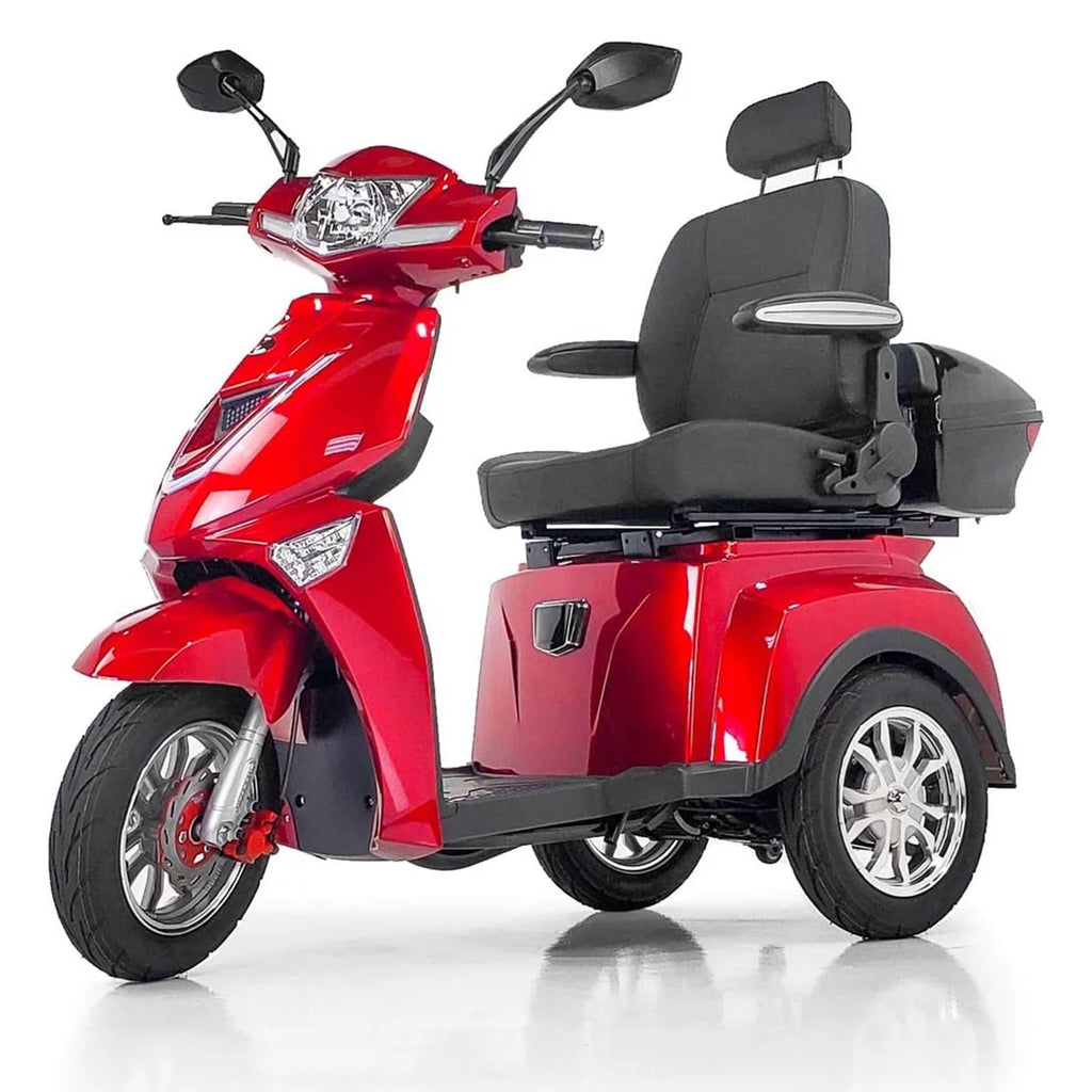 Red 3 Wheel Mobility Scooter, 300 lb. Weight Capacity O189768