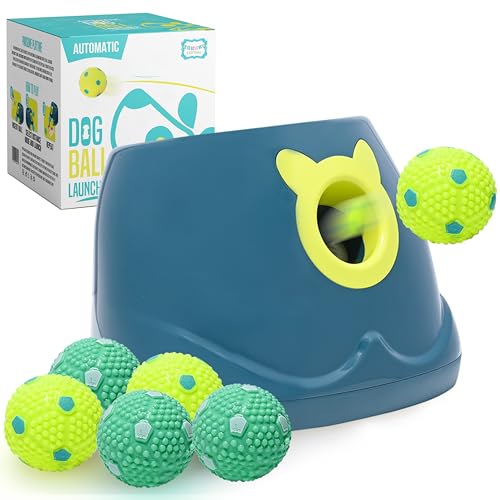 Automatic Dog Ball Launcher with 6 Latex Balls Q65327