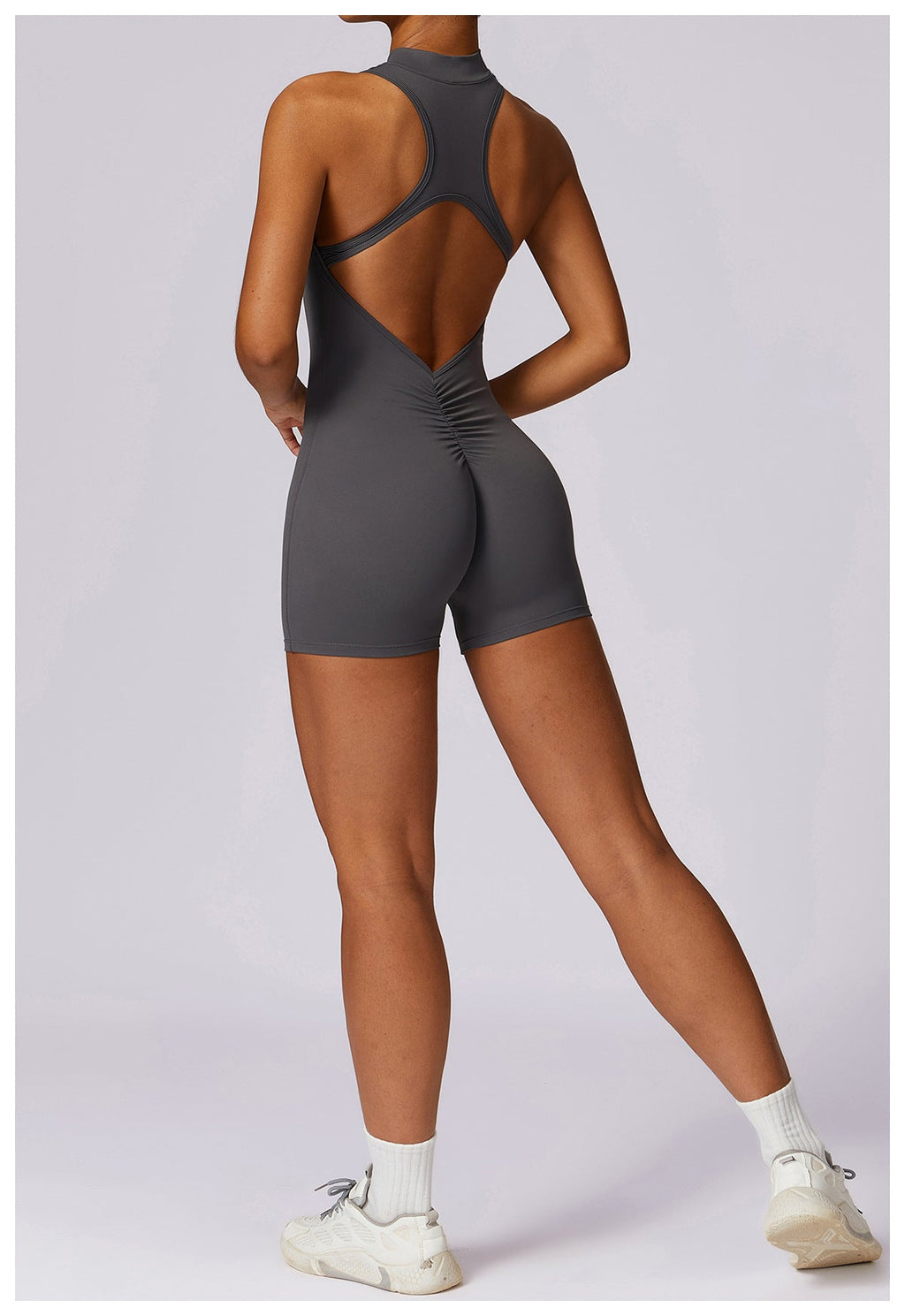 Fitness Yoga Jumpsuit with Zipper
