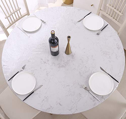 Clear Round Vinyl Fitted Tablecloth K68537
