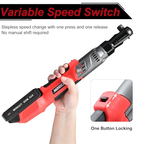 Cordless Electric Ratchet Wrench Set, 3/8" 12V Power Ratchet Tool Kit With 2 Packs 2000mAh Lithium-Ion Battery And Charger W172