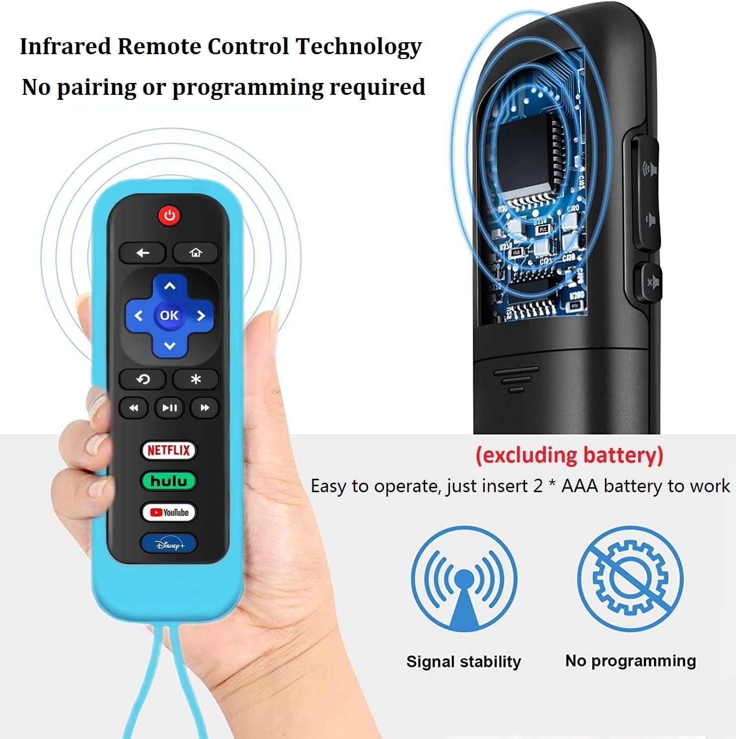 Replacement Remote with Luminous Silicone Case L364