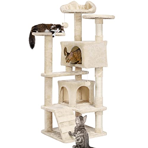 54in Cat Tree Tower Condo Furniture Scratch Post Y933765